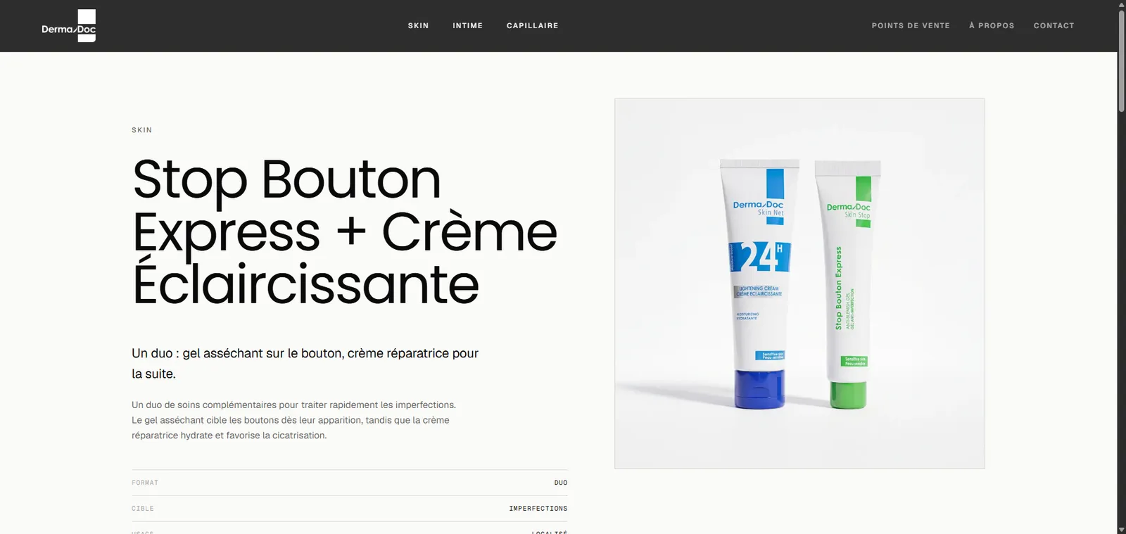 DermaDoc : Des fiches produit claires comme une notice
